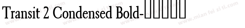 Transit 2 Condensed Bold字体转换